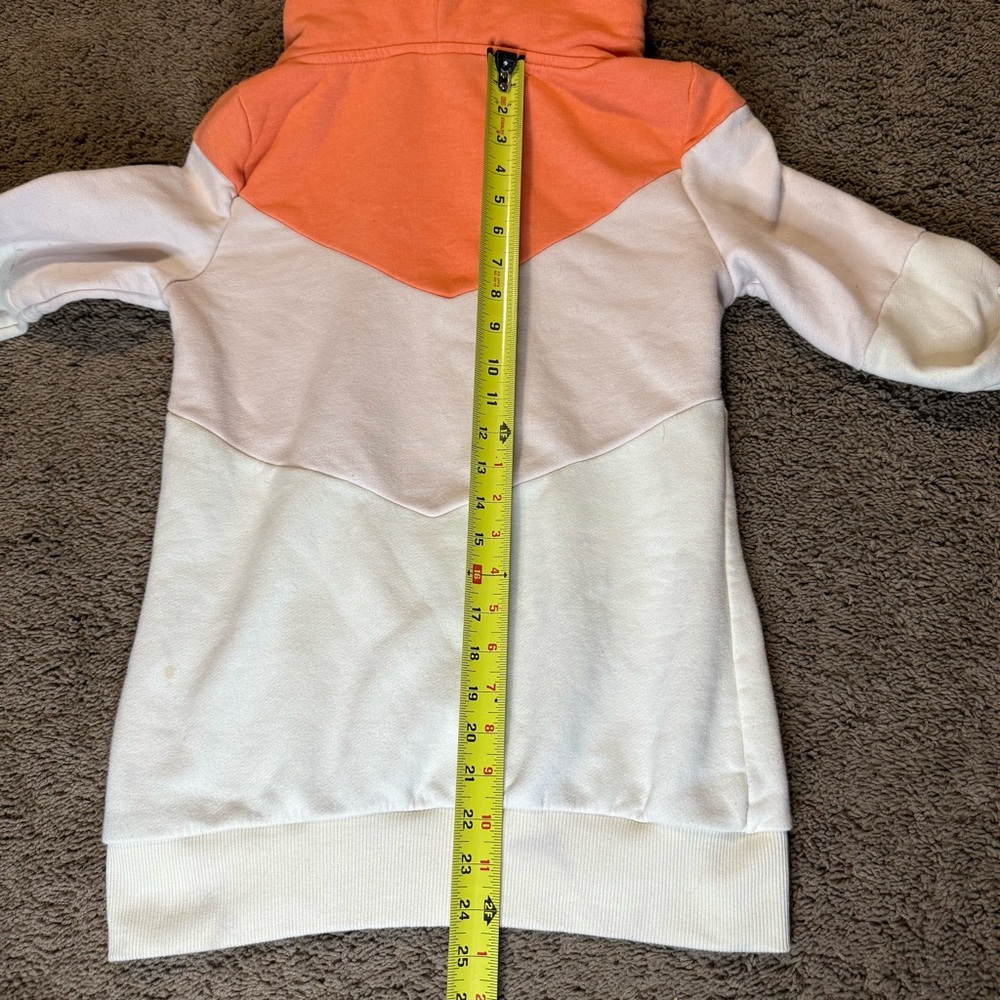 Wanakome Orange and White Funnel Neck Pullover Sweater - Picture 16 of 16